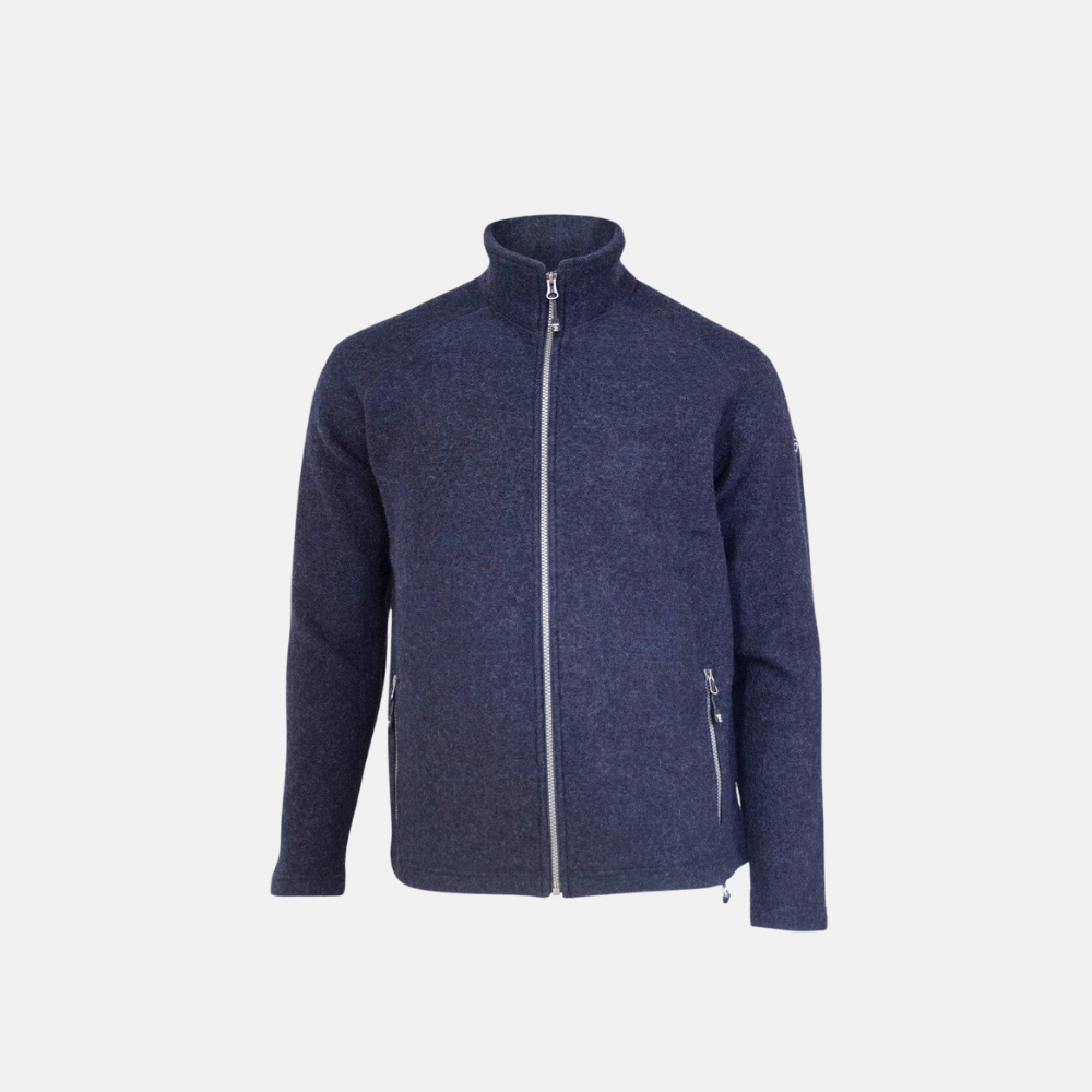 DANNY FULL ZIP, 100% FILTAD ULL — NAVY